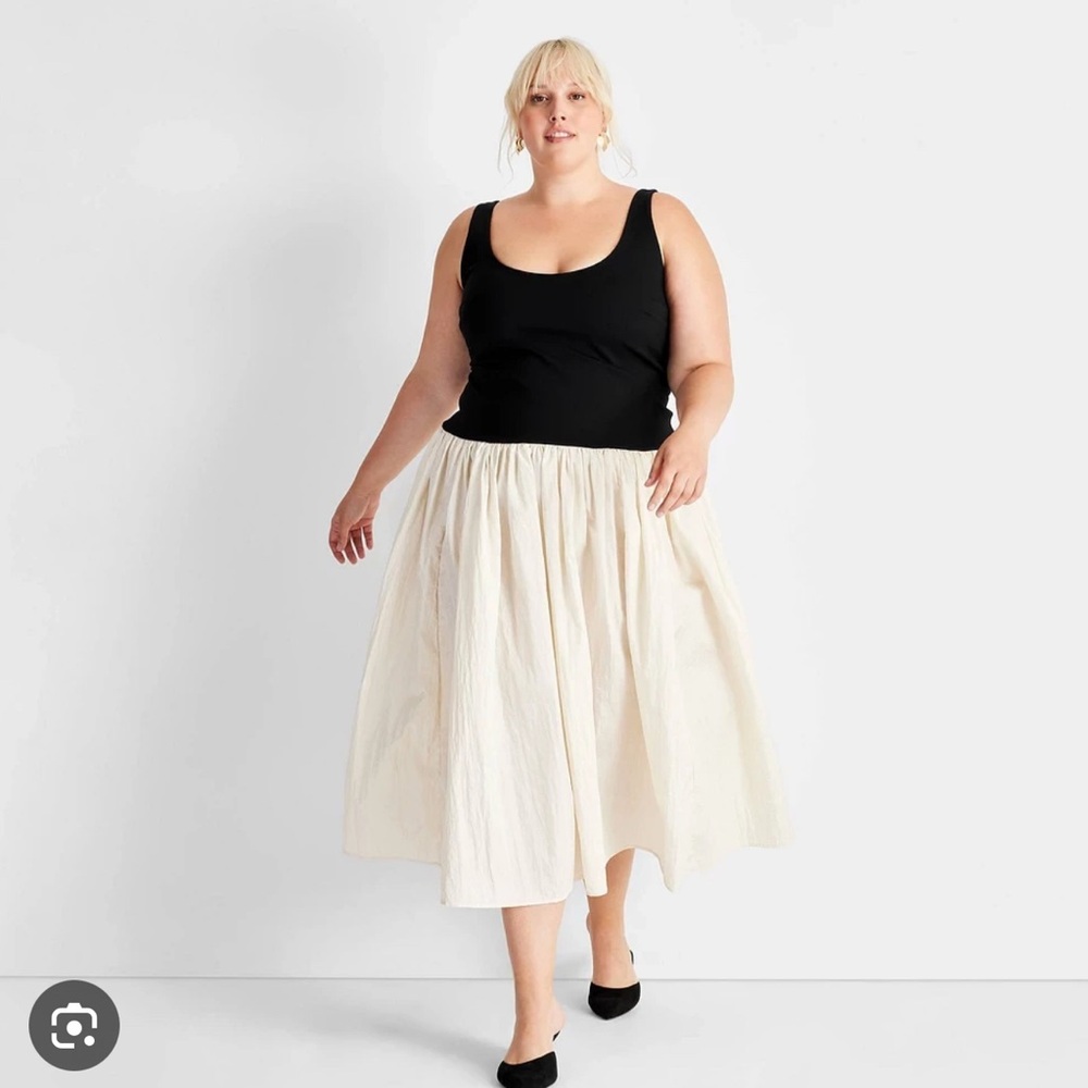 NWOT Future Collective Black and Cream XXL Women’s Dress